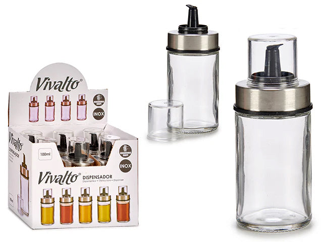Olie vloeistof glazen fles 100 ml set van 6 stuks
