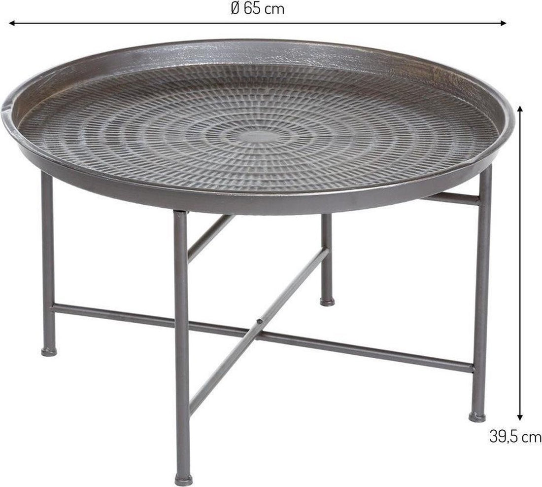 Living Couchtisch Dunkelgrau - Ø 65 cm