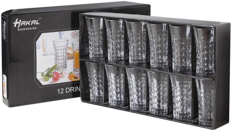 12x Verre Long Drink en verre cristallin - 36cl