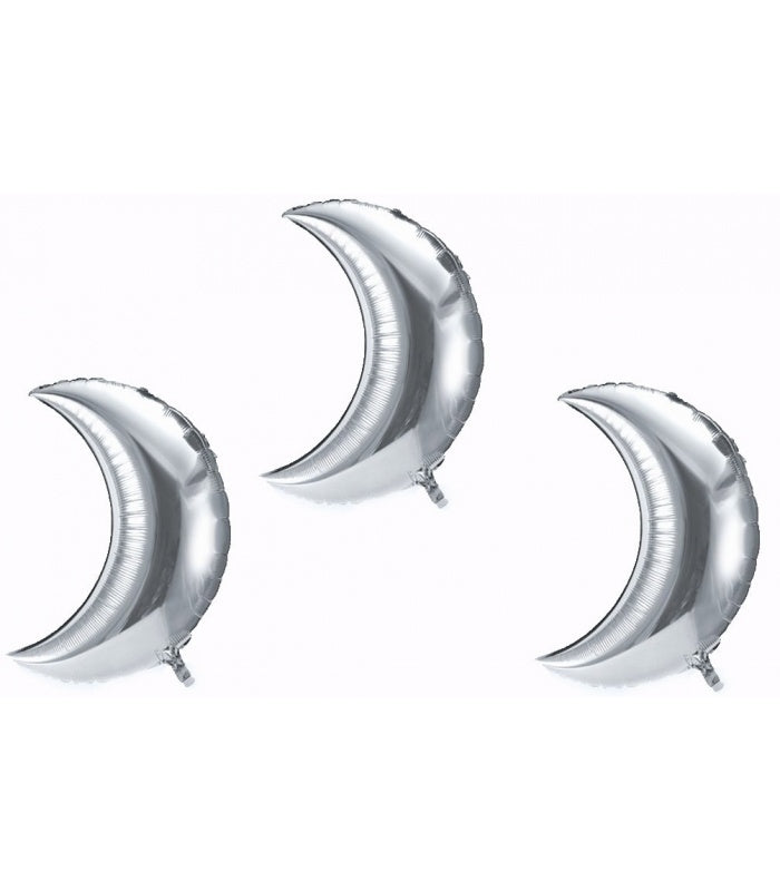 Moon Balloon Silver Small (3 pieces)