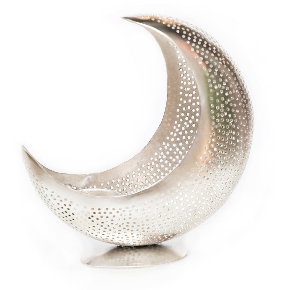 Teelichthalter Mond Silber