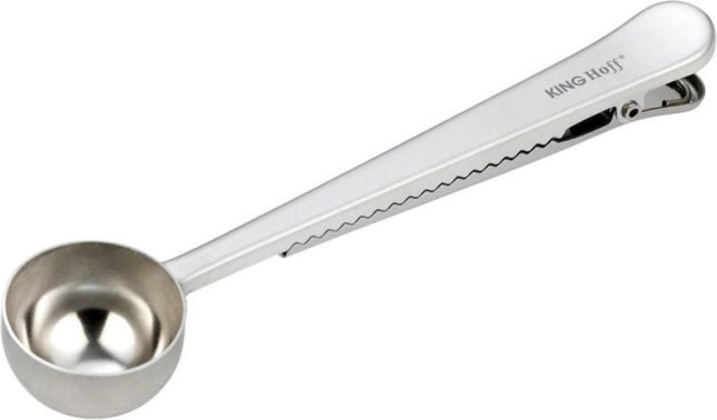 Kinghoff Measuring Spoon - coffee measuring spoon with clip - measuring spoon with clip - tea measuring spoon
