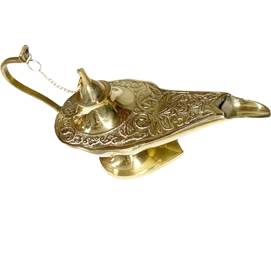 Lampe magique d'Aladdin en or