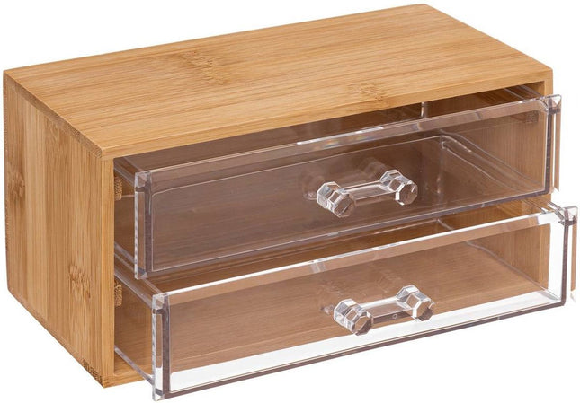 5Five sieraden- en make-up organizer met 2 lades – bamboe, 19 x 9,5 x 11,5 cm – foto 2