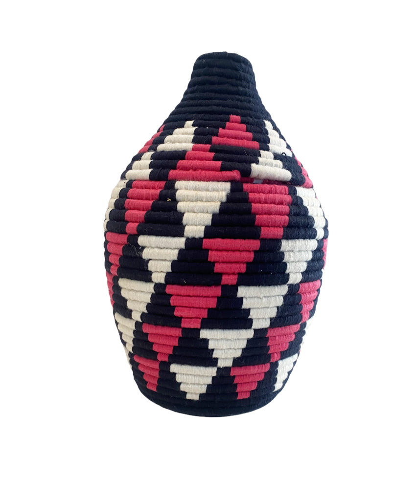 Moroccan colored Berber storage basket