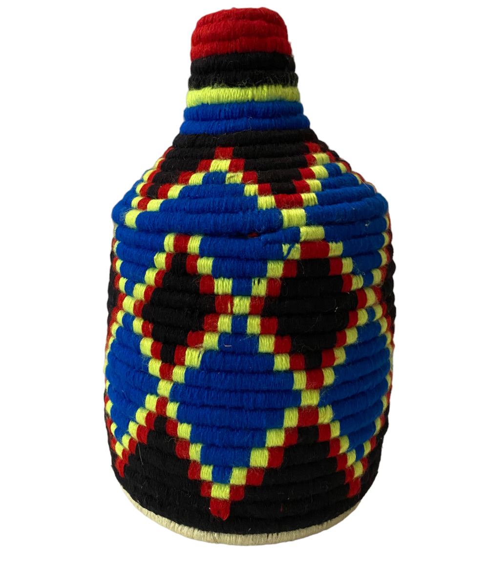Marokkaanse mand met deksel – handgevlochten berber opbergmandje, 25 cm – foto 3