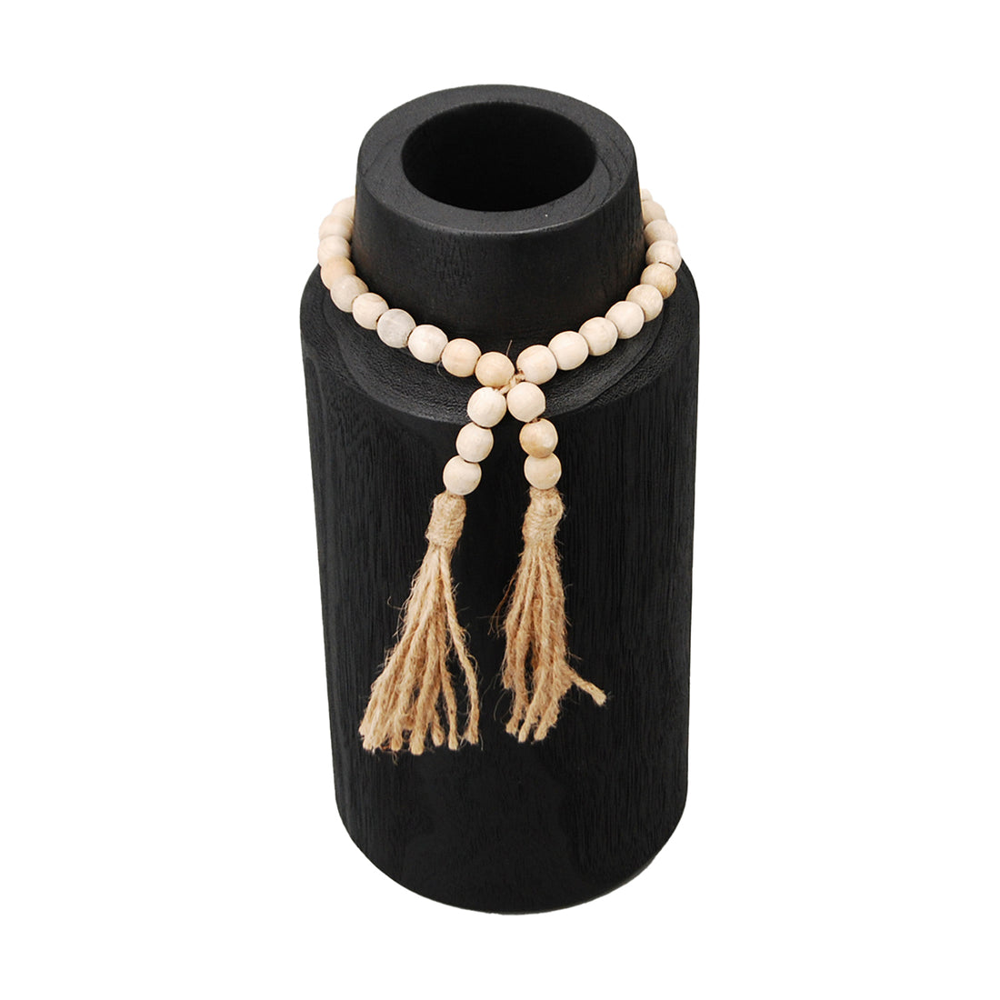 Mango wood vase black vase