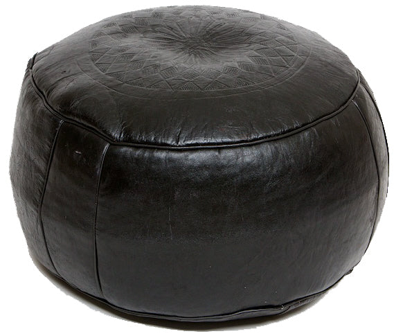 Pouf marocain noir