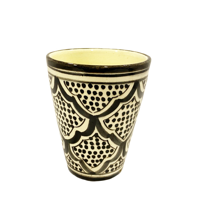 Moroccan cup black and white
