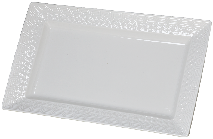 Rectangular porcelain plate