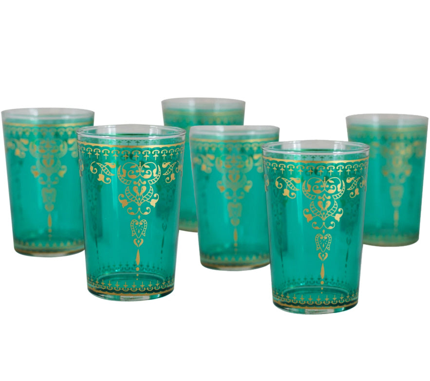 Marokkanische orientalische Teegläser 6er-Set