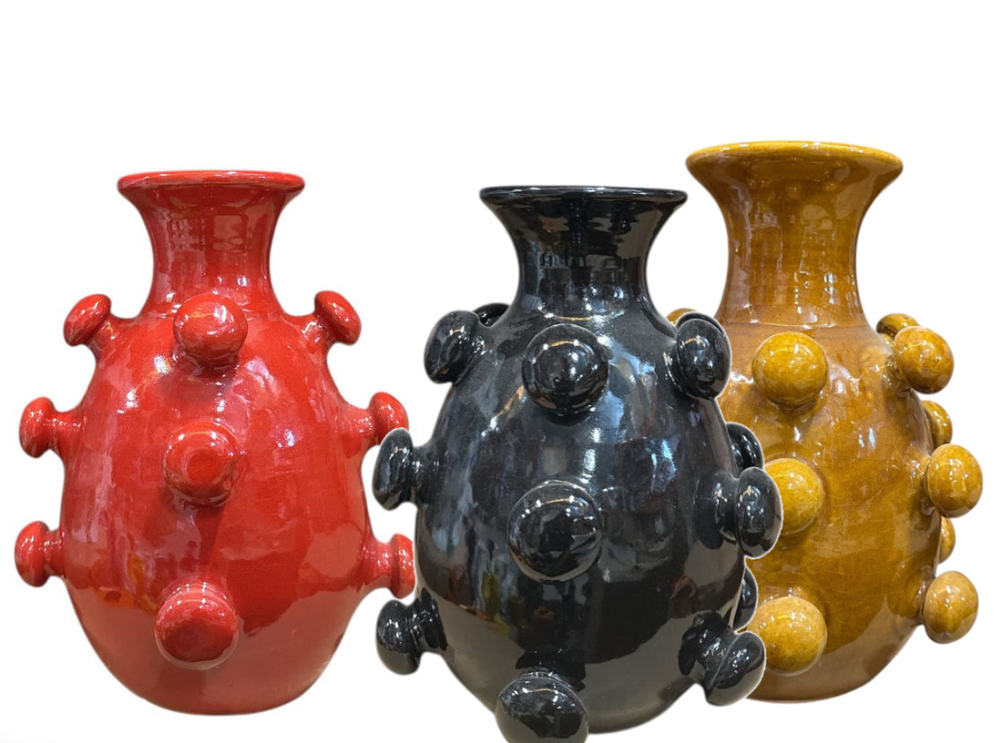 Keramikvase mit Kugelstruktur – Handgefertigtes Design