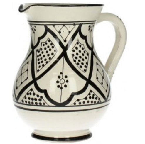 Moroccan serving jug Black and white