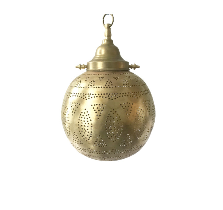 Oriental filigree pendant lamp Marrakech sphere small