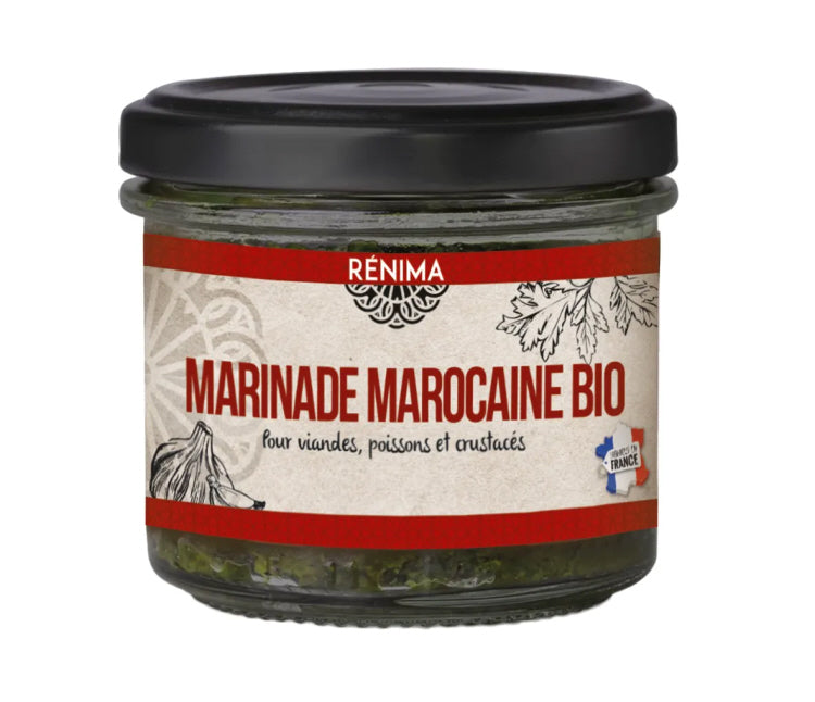 Organic Moroccan chermoula marinade for meat and fish