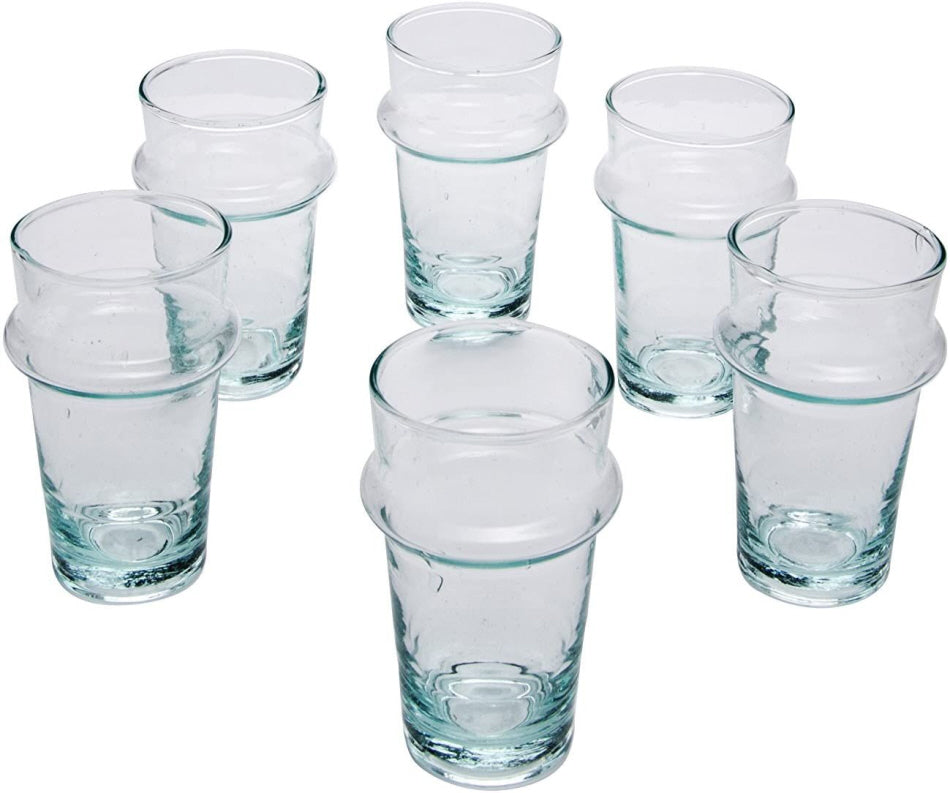 Moroccan Mouth-Blown Espresso Glasses 8 cm high