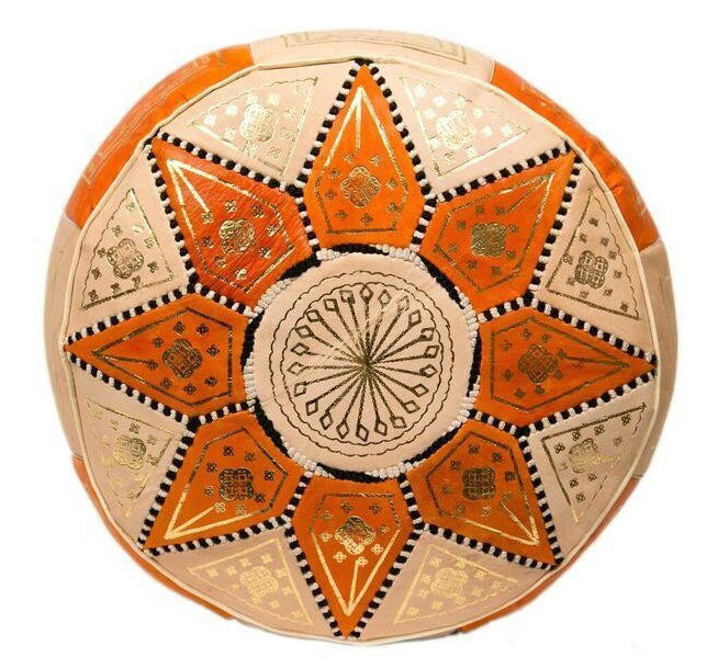 Moroccan Pouf Orange