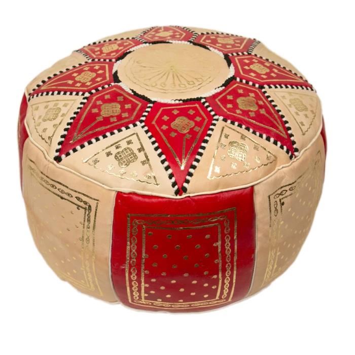 Marokkanischer Pouf Rot