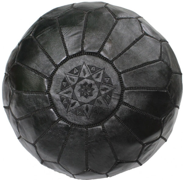 Black Moroccan Pouf