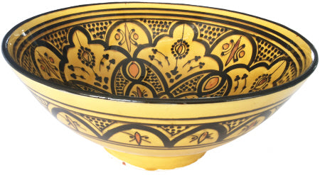 Moroccan bowl large yellow 25 cm