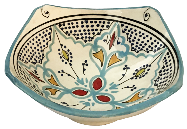 serving bowl light blue 24 x 24 cm