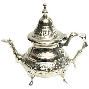 Traditionelle marokkanische Teekanne Silber – Berrad – Handgefertigt in Fès – 1 Liter
