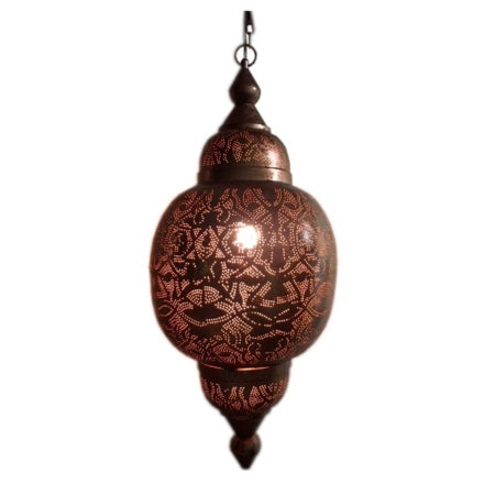 Suspension marocaine filigrane arabia cuivre vintage