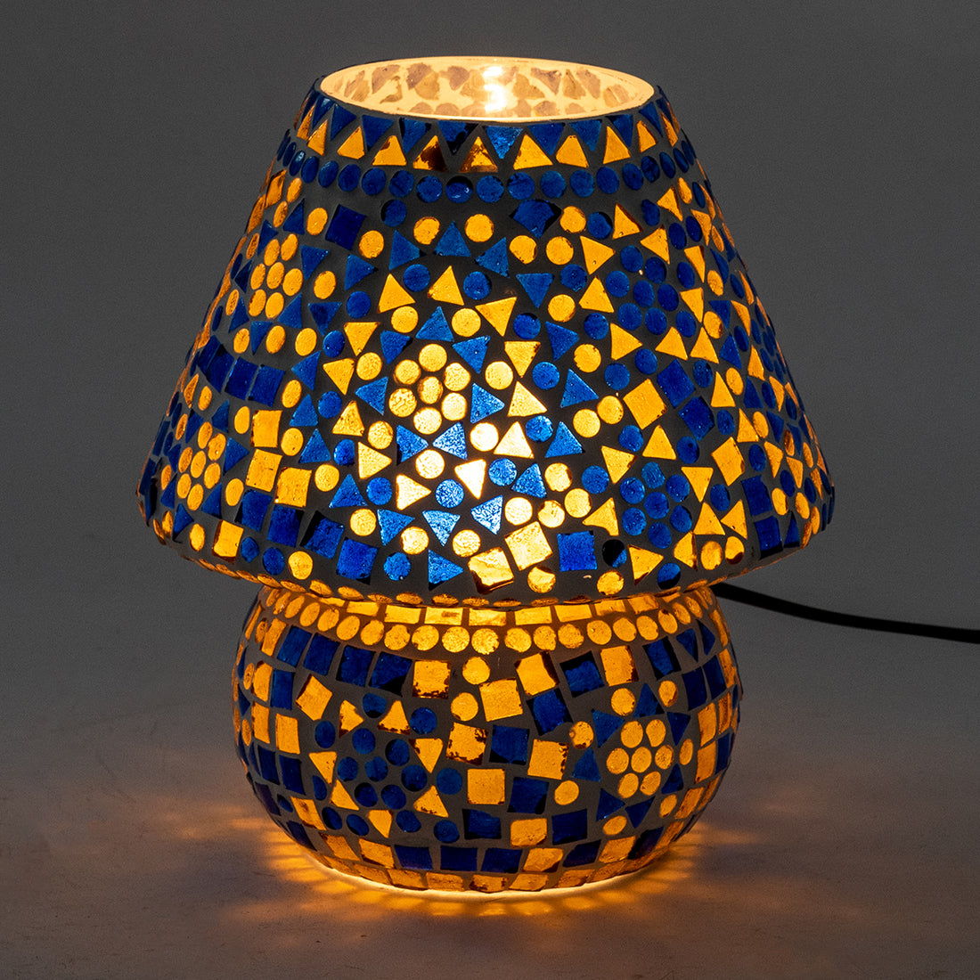 Mozaïek Tafellamp | Marokkaanse Lamp, Veelkleurig -  23 cm