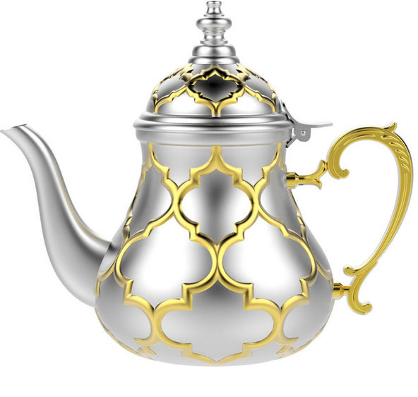 Théière marocaine argent-or