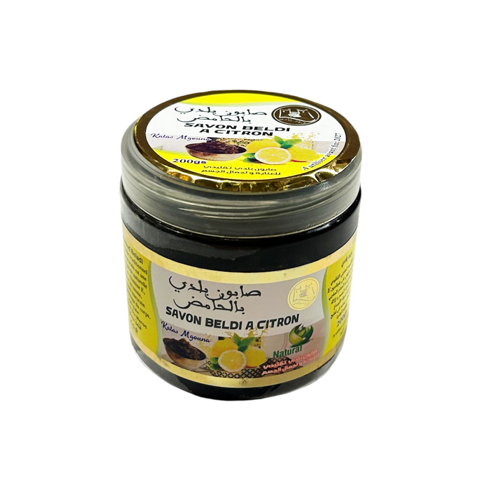 Moroccan Black Soap with lemon