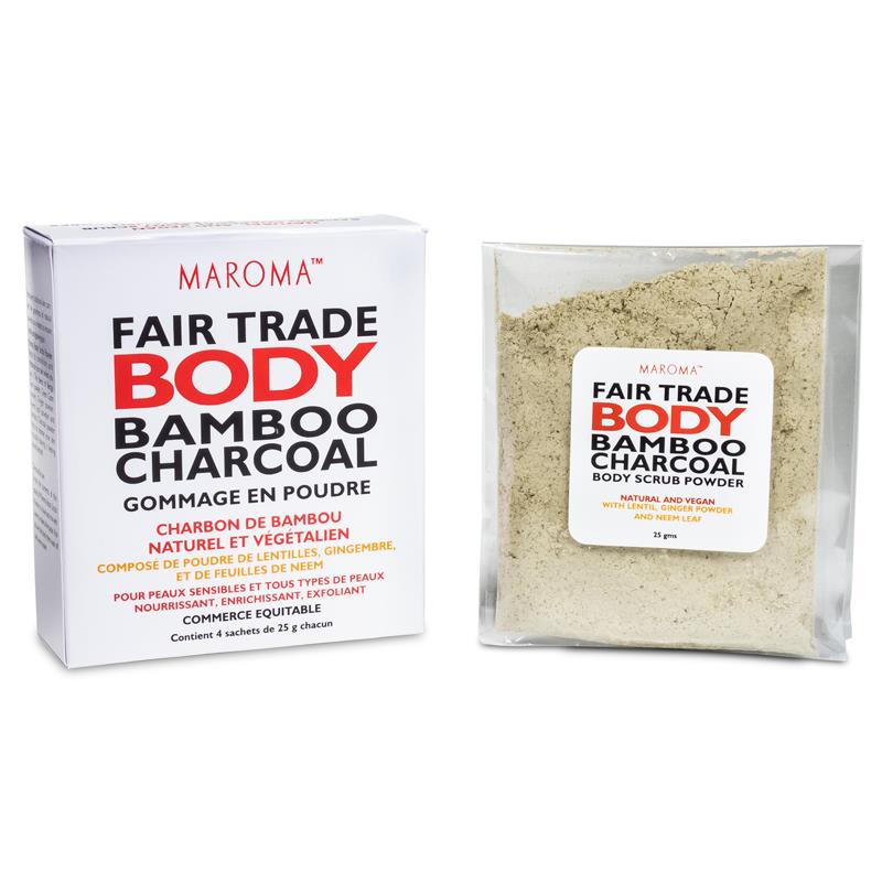 Maroma bamboo charcoal scrub powder Fair trade