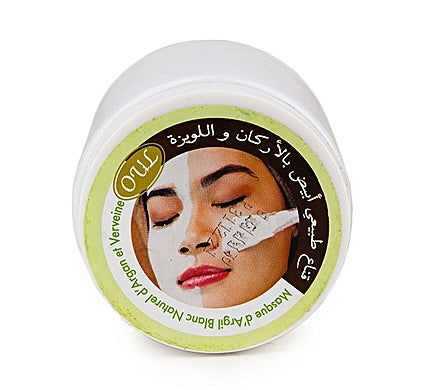 Masker van natuurlijke witte klei met argan en verbena