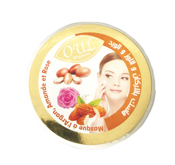 Masque de Ghassoul à l'argan, amande et rose