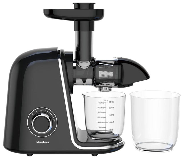 Klausberg slow juicer 150 W – groente- en fruitpers met pulpreservoir, 700 ml