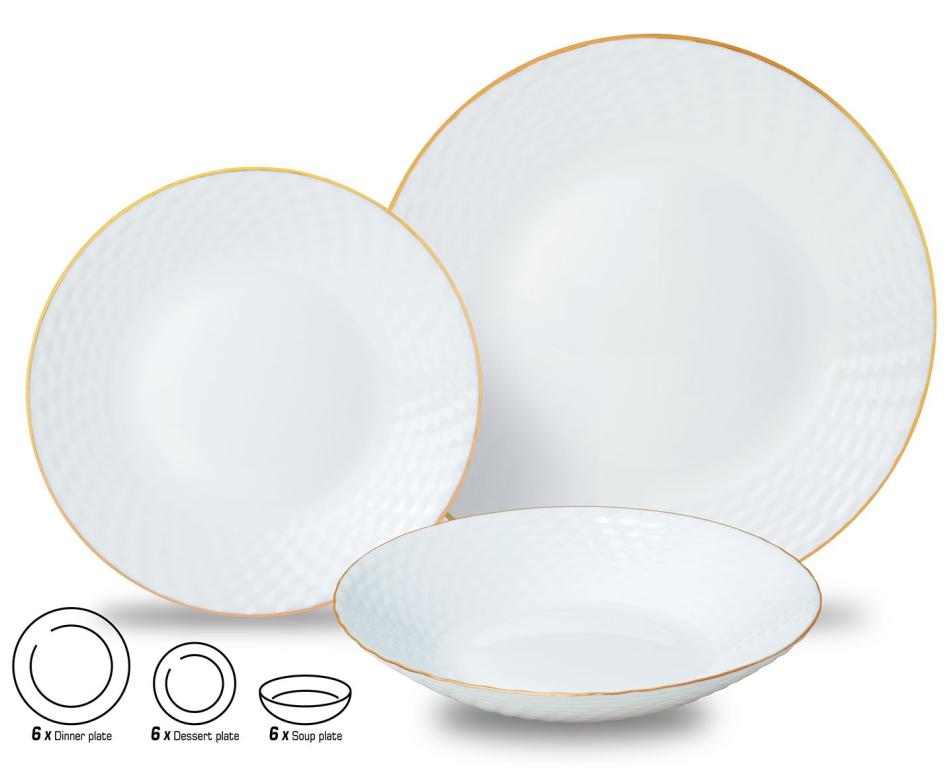 Kinghoff Dinnerware Set – Luxury and Functionality with Golden Accents