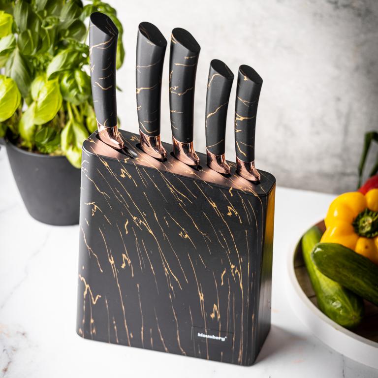 Klausberg messenset met blok KB-7768 – 6-delig, zwart design – foto 6
