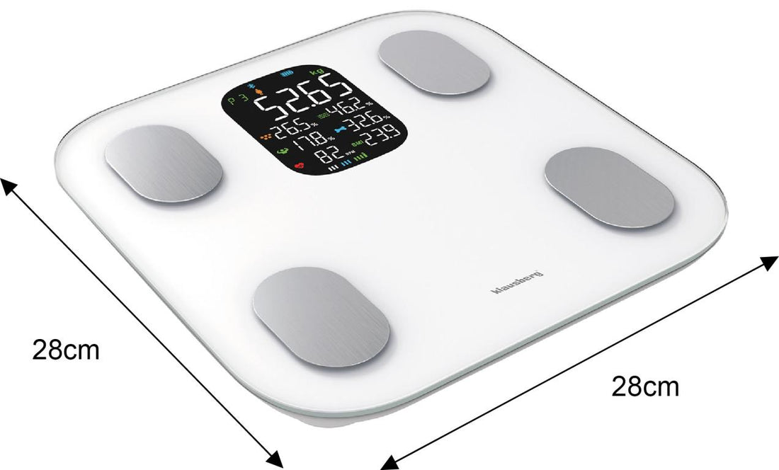 Klausberg slimme weegschaal met Bluetooth en lichaamsanalyse – zwart of wit – foto 13