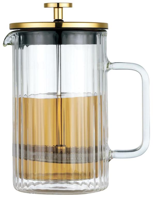 Klausberg KB7760 piston koffie- en theezetter – dubbelwandig glas, 0,6 liter