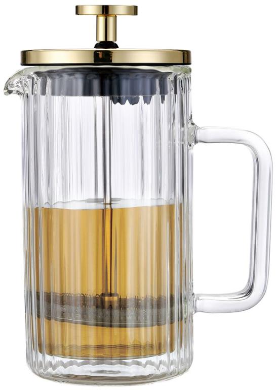 Klausberg Coffee and Tea Maker with Piston - Double-Walled Glass - 350 ml
