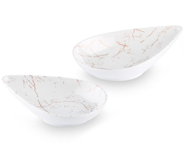 Melamin-Tropfschalen weißes Marmordesign