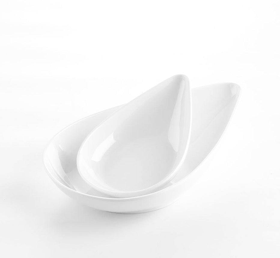 Melamine schaaltjes in druppelvorm – wit, onbreekbaar, klein of groot – foto 2