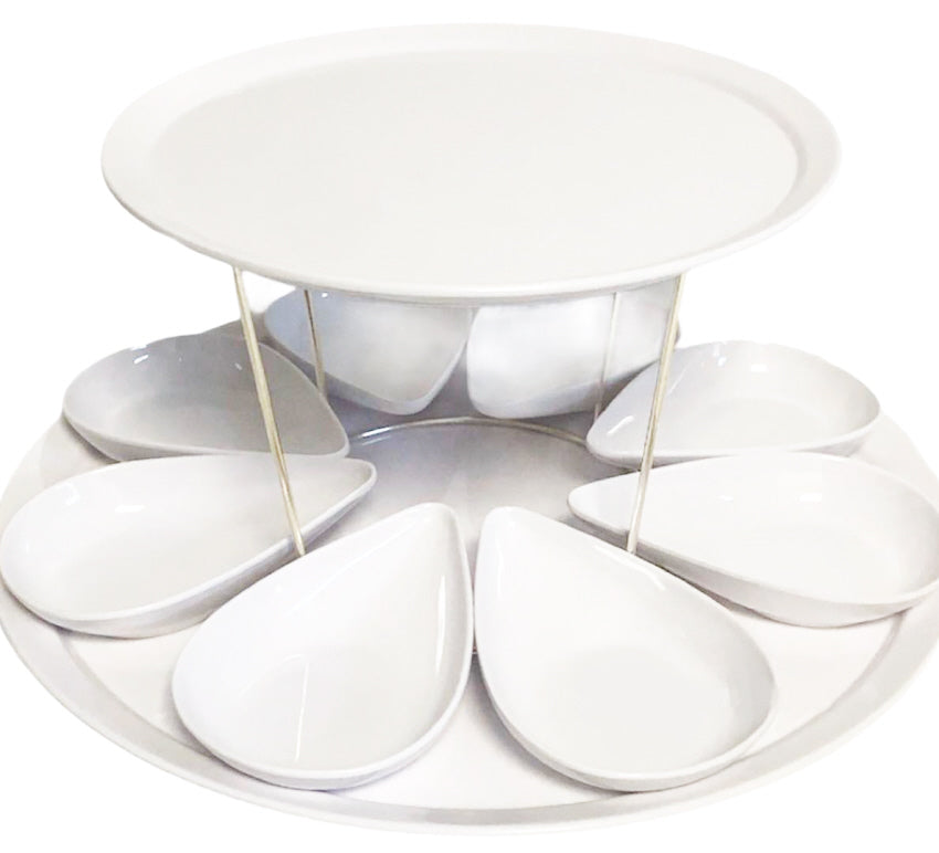 Melamin-Set weiß inkl. 8 Schälchen