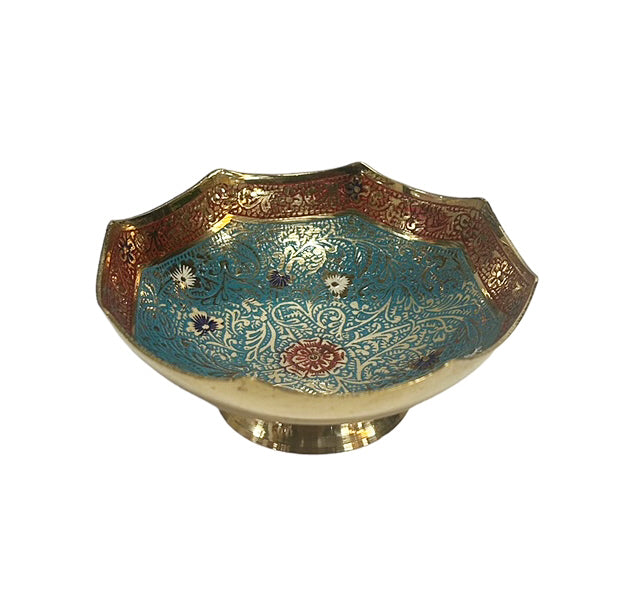 Brass painted dish Ø12 cm