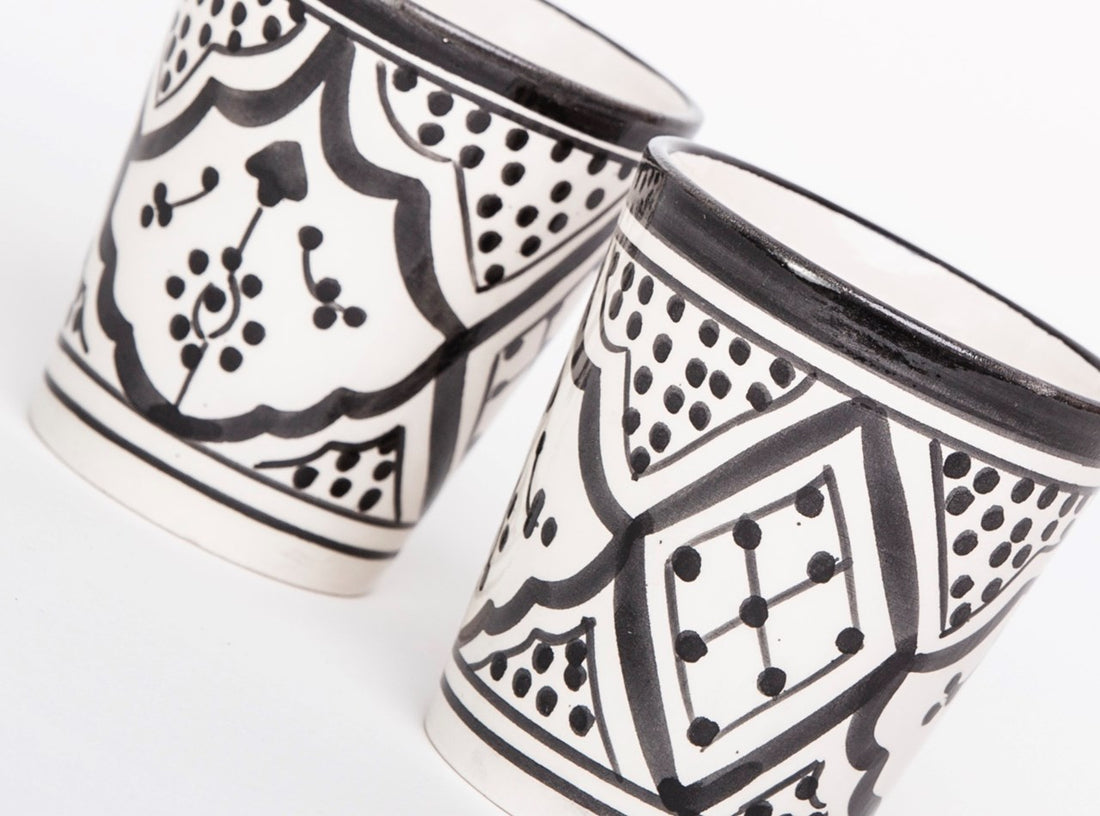 Cup Black/White 8cm
