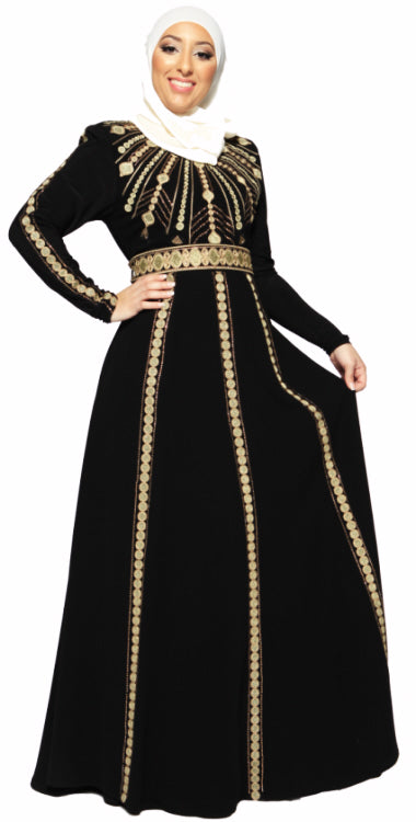 Abaya Or noir
