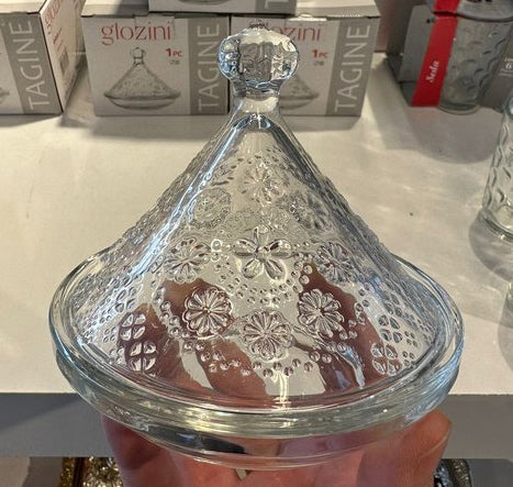 Mini glass tagine transparent