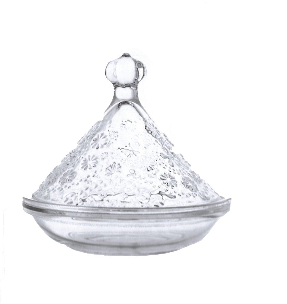 Mini glass tagine transparent