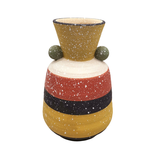 Multicoloured Bohemian Style Ceramic Vase