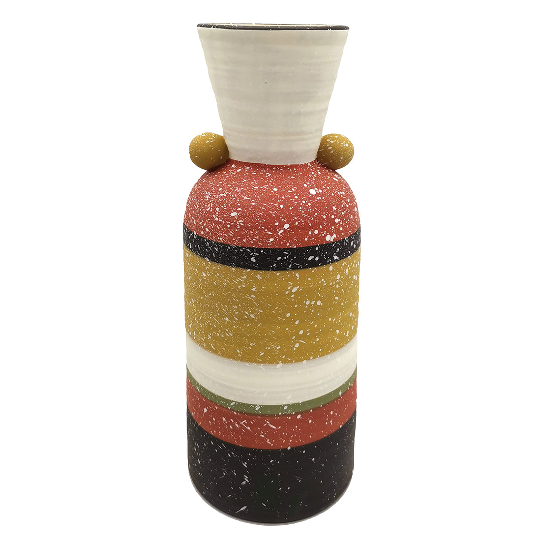 Vase en céramique style bohème multicolore 28 cm