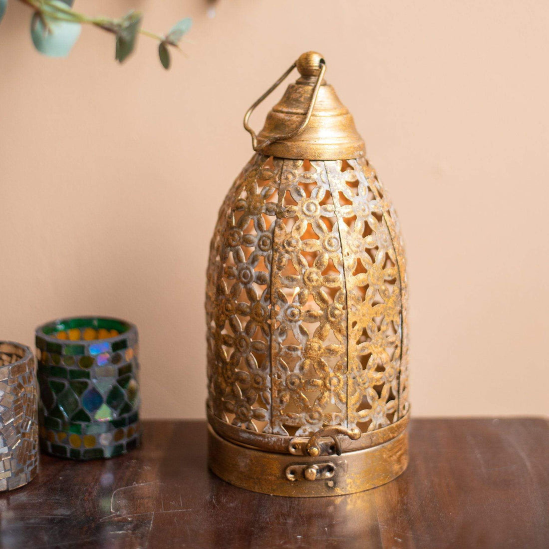 Antique openwork lantern 23 cm